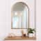 Arch Natural Wood Wall Hanging Framed Decorative Mirror -  24" x 36"